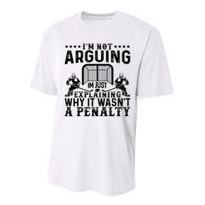 Hockey Player Arguing Gift Funny Hockey Performance Sprint T-Shirt