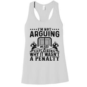 Hockey Player Arguing Gift Funny Hockey Women's Racerback Tank