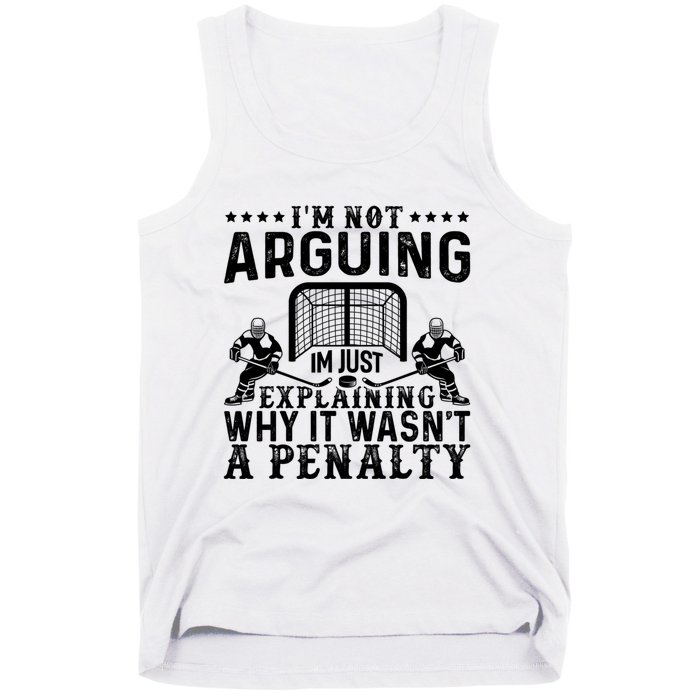 Hockey Player Arguing Gift Funny Hockey Tank Top