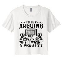 Hockey Player Arguing Gift Funny Hockey Women's Crop Top Tee