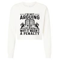 Hockey Player Arguing Gift Funny Hockey Cropped Pullover Crew