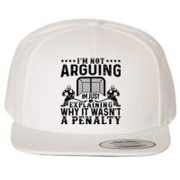 Hockey Player Arguing Gift Funny Hockey Wool Snapback Cap