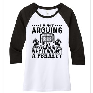 Hockey Player Arguing Gift Funny Hockey Women's Tri-Blend 3/4-Sleeve Raglan Shirt