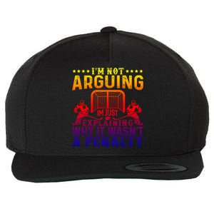 Hockey Player Arguing Gift Funny Ice Hockey Cool Gift Wool Snapback Cap