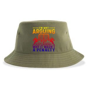 Hockey Player Arguing Gift Funny Ice Hockey Cool Gift Sustainable Bucket Hat