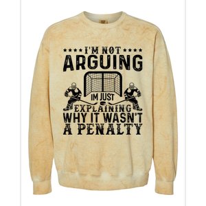 Hockey Player Arguing Gift Funny Hockey Colorblast Crewneck Sweatshirt