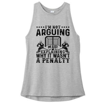 Hockey Player Arguing Gift Funny Hockey Ladies PosiCharge Tri-Blend Wicking Tank