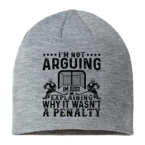 Hockey Player Arguing Gift Funny Hockey Sustainable Beanie