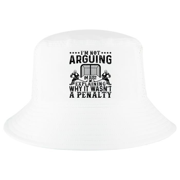 Hockey Player Arguing Gift Funny Hockey Cool Comfort Performance Bucket Hat