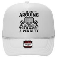 Hockey Player Arguing Gift Funny Hockey High Crown Mesh Back Trucker Hat