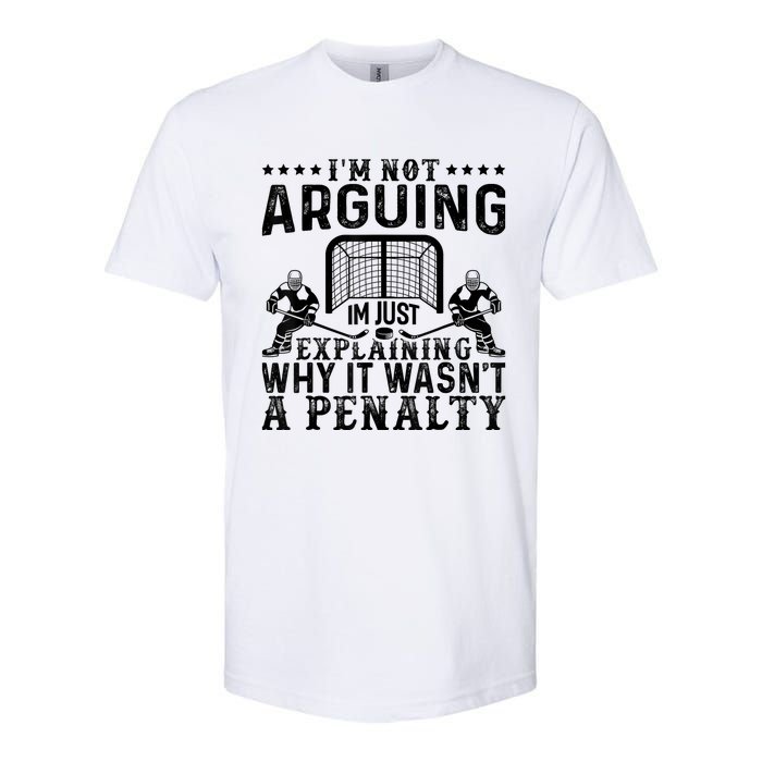 Hockey Player Arguing Gift Funny Hockey Softstyle CVC T-Shirt