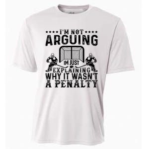 Hockey Player Arguing Gift Funny Hockey Cooling Performance Crew T-Shirt