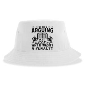 Hockey Player Arguing Gift Funny Hockey Sustainable Bucket Hat