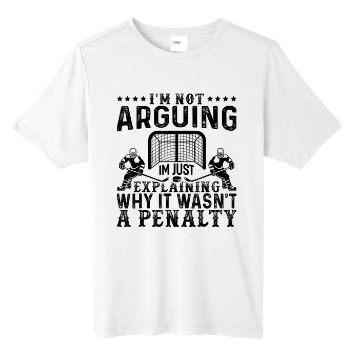 Hockey Player Arguing Gift Funny Hockey Tall Fusion ChromaSoft Performance T-Shirt