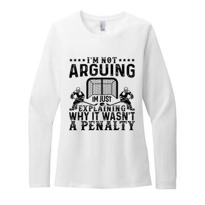 Hockey Player Arguing Gift Funny Hockey Womens CVC Long Sleeve Shirt