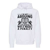 Hockey Player Arguing Gift Funny Hockey Premium Hoodie