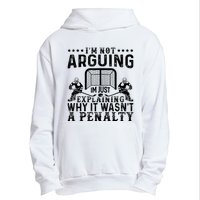 Hockey Player Arguing Gift Funny Hockey Urban Pullover Hoodie