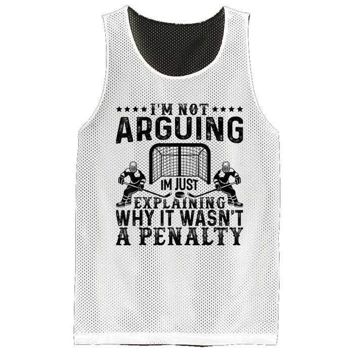 Hockey Player Arguing Gift Funny Hockey Mesh Reversible Basketball Jersey Tank