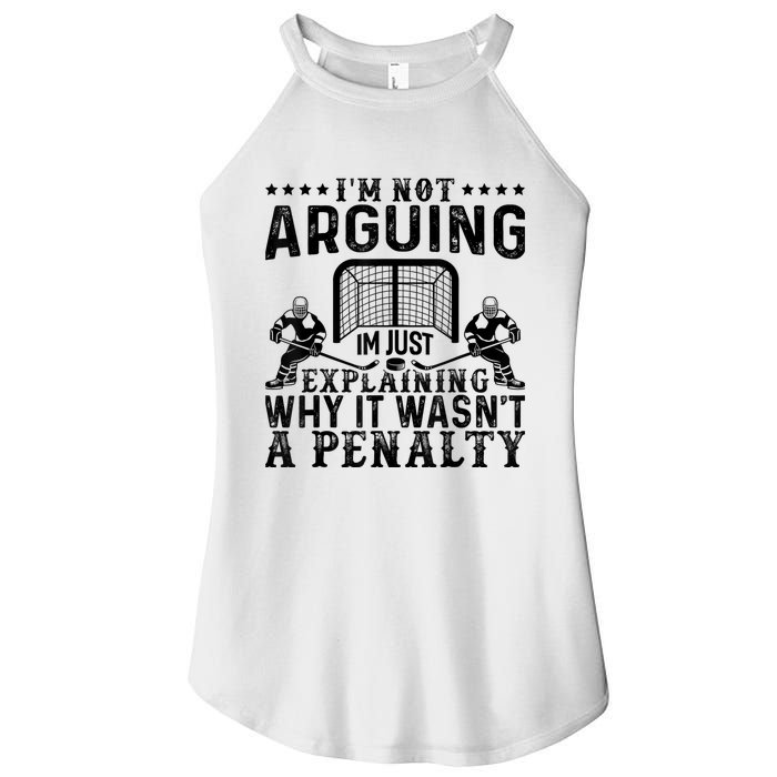 Hockey Player Arguing Gift Funny Hockey Women’s Perfect Tri Rocker Tank