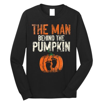 Halloween Pregnancy Announcement The Man Behind The Pumpkin Long Sleeve Shirt