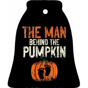 Halloween Pregnancy Announcement The Man Behind The Pumpkin Ceramic Bell Ornament