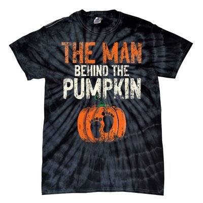 Halloween Pregnancy Announcement The Man Behind The Pumpkin Tie-Dye T-Shirt