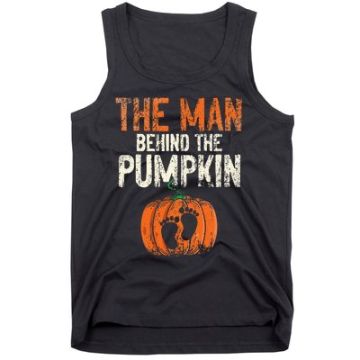 Halloween Pregnancy Announcement The Man Behind The Pumpkin Tank Top