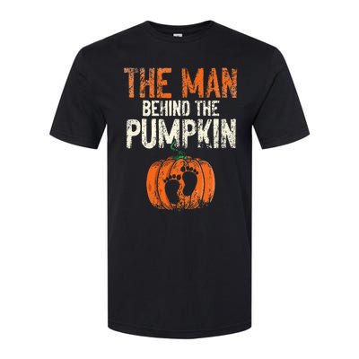 Halloween Pregnancy Announcement The Man Behind The Pumpkin Softstyle CVC T-Shirt