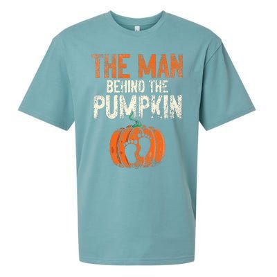 Halloween Pregnancy Announcement The Man Behind The Pumpkin Sueded Cloud Jersey T-Shirt