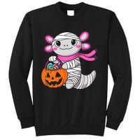 Halloween Pumpkin Axolotl Mummy Sweatshirt