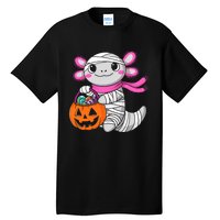 Halloween Pumpkin Axolotl Mummy Tall T-Shirt