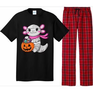 Halloween Pumpkin Axolotl Mummy Pajama Set