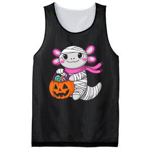 Halloween Pumpkin Axolotl Mummy Mesh Reversible Basketball Jersey Tank