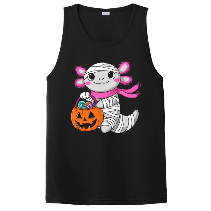 Halloween Pumpkin Axolotl Mummy PosiCharge Competitor Tank