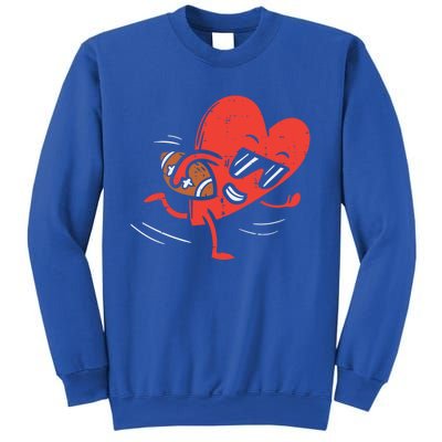 Heart Playing American Football Valentines Day Sports Gift Sweatshirt