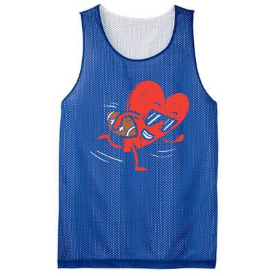 Heart Playing American Football Valentines Day Sports Gift Mesh Reversible Basketball Jersey Tank