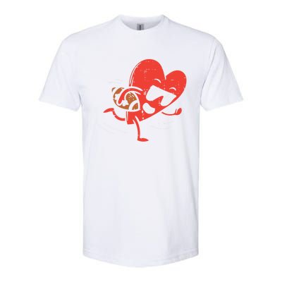 Heart Playing American Football Valentines Day Sports Gift Softstyle CVC T-Shirt