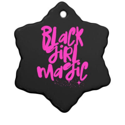 Hot Pink Black Girl Magic Stars Melanin Black Queen Woman Ceramic Star Ornament