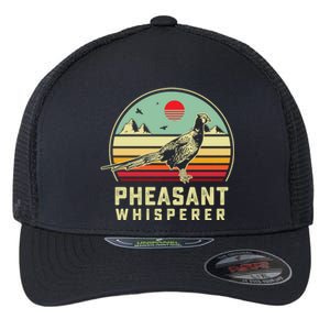 Hunting Pheasant Bird Pheasant Whisperer Retro Aesthetic Ar Funny Gift Flexfit Unipanel Trucker Cap