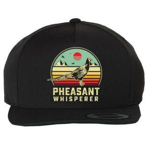 Hunting Pheasant Bird Pheasant Whisperer Retro Aesthetic Ar Funny Gift Wool Snapback Cap