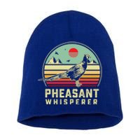 Hunting Pheasant Bird Pheasant Whisperer Retro Aesthetic Ar Funny Gift Short Acrylic Beanie