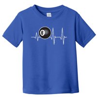 Heartbeat Pool Billiard Funny Gift Players And Sports Fan Gift Toddler T-Shirt