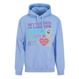 Happiness Project Better Days Are Coming Soon Stay Here Cute Gift Unisex Surf Hoodie