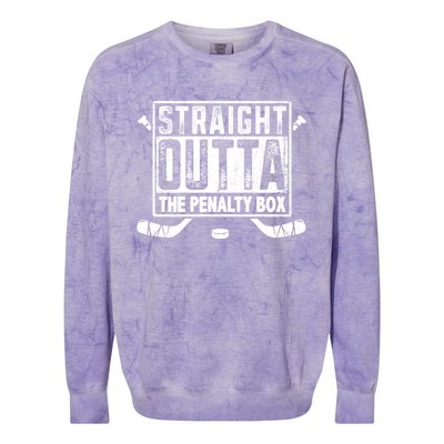 Hockey Penalty Box Ice Hockey Player Or Coach Funny Gift Great Gift Colorblast Crewneck Sweatshirt