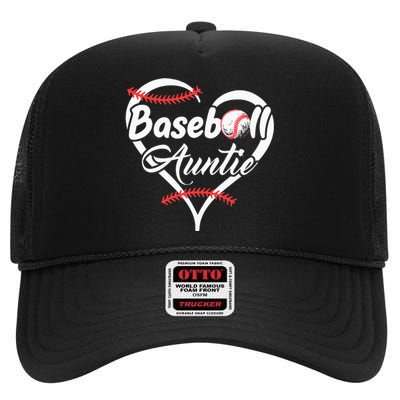 Heart Proud Baseball Auntie Baseball for mother's day High Crown Mesh Back Trucker Hat