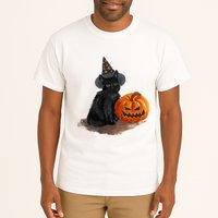 Halloween Pumpkin Black Cat Tall T-Shirt