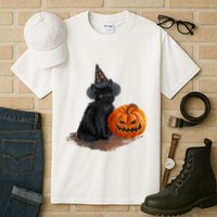 Halloween Pumpkin Black Cat Tall T-Shirt
