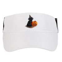 Halloween Pumpkin Black Cat Adult Drive Performance Visor