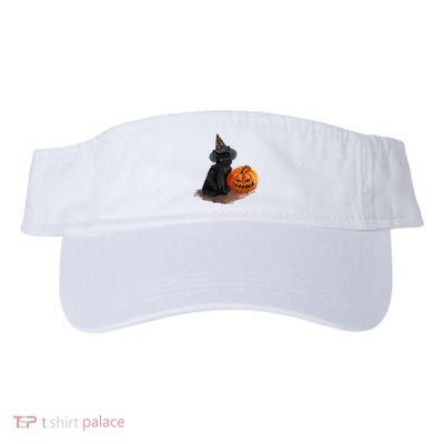 Halloween Pumpkin Black Cat Visor