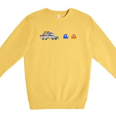 Halloween Pac Busters Game Premium Crewneck Sweatshirt